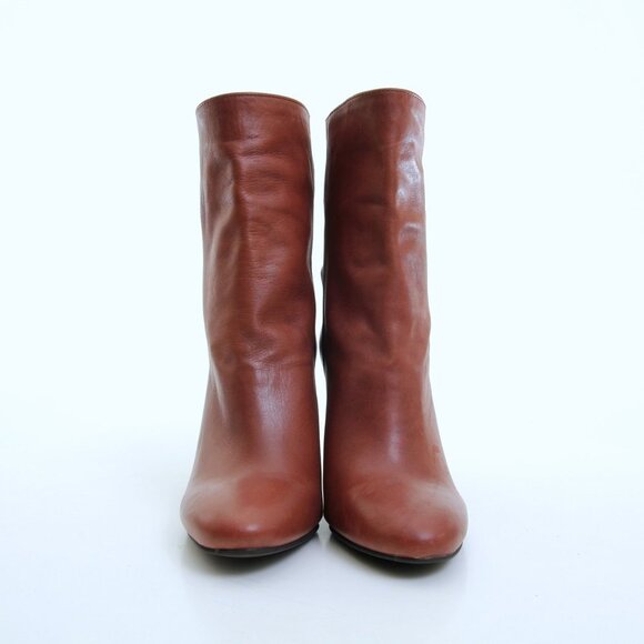 Lucky Brand Walwyn Leather Mid Calf Block Heeled Booties - Picture 3 of 14